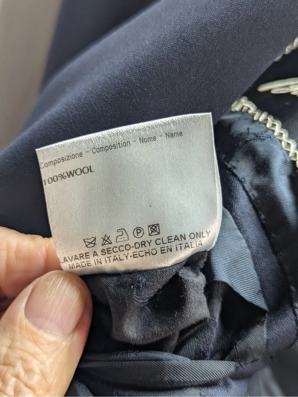 Brioni Nomentano Navy Blue Wool Blazer Sport Coat Mens US 50L Italy READ